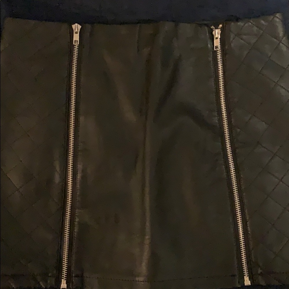 Faux leather mini skirt